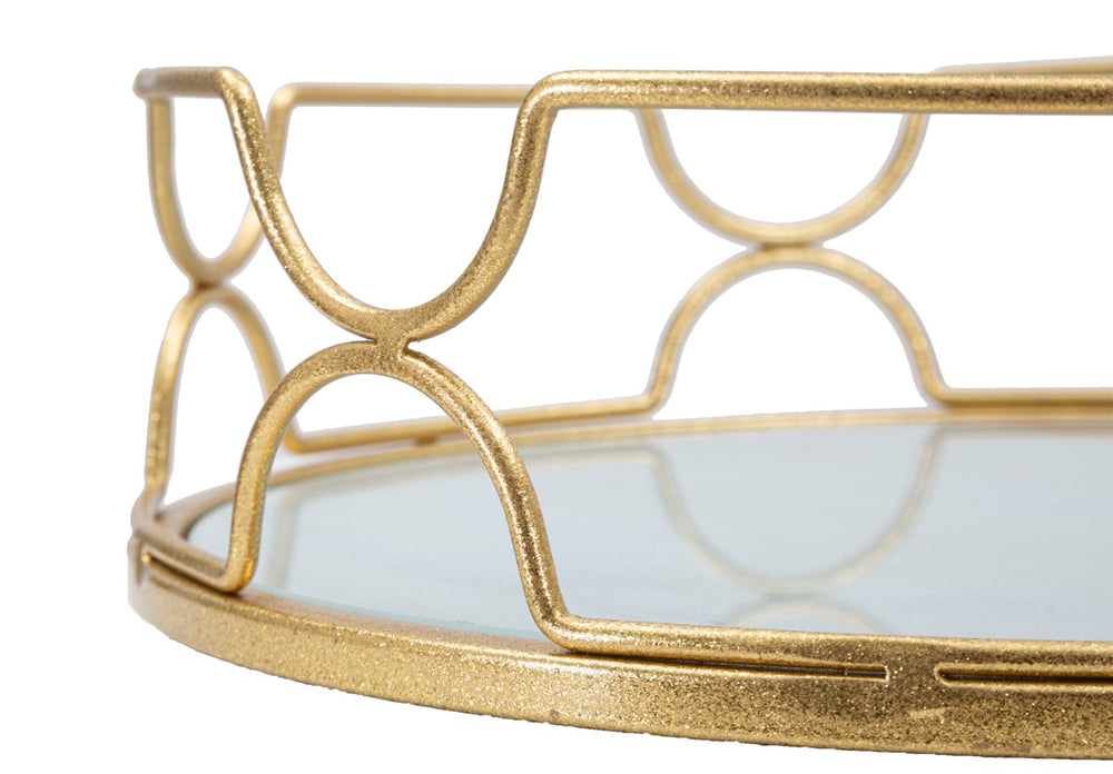 Goldenes Glastablett (Moderne Dekoration)