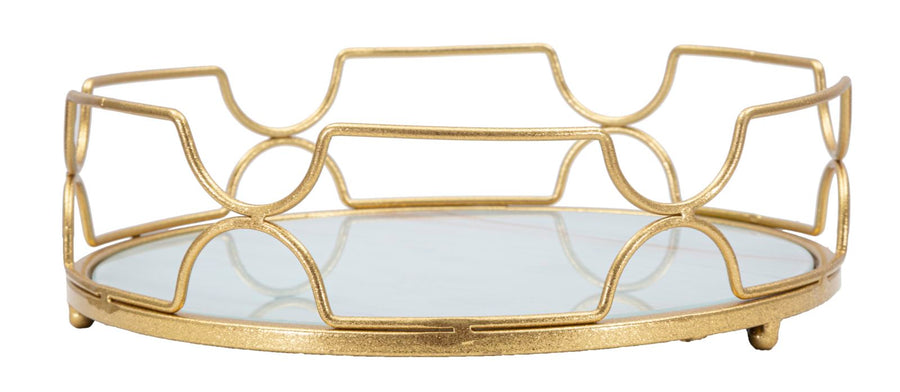 Goldenes Glastablett (Moderne Dekoration)