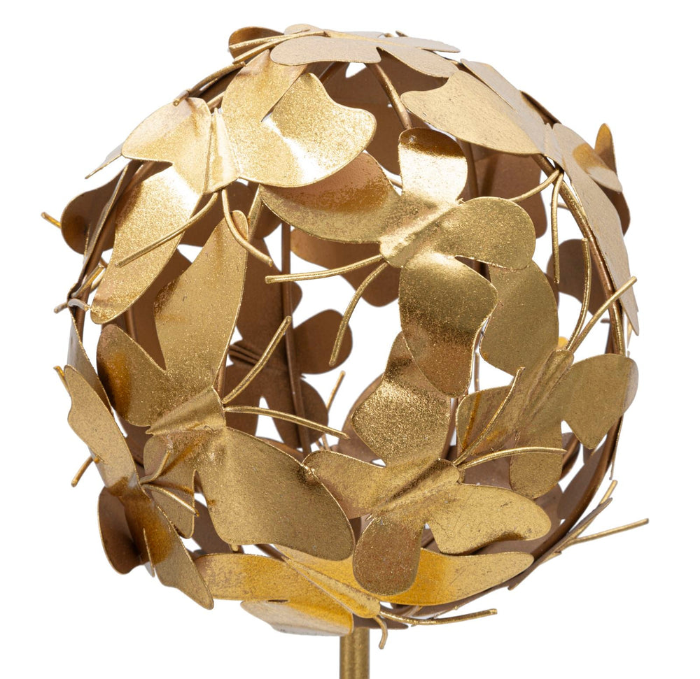 Goldene Schmetterlingskugel Dekoration (Moderne Skulptur)