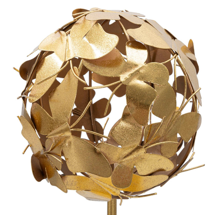 Goldene Schmetterlingskugel Dekoration (Moderne Skulptur)