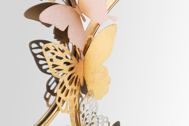 Goldener Metall Schmetterling Doppelwandspiegel