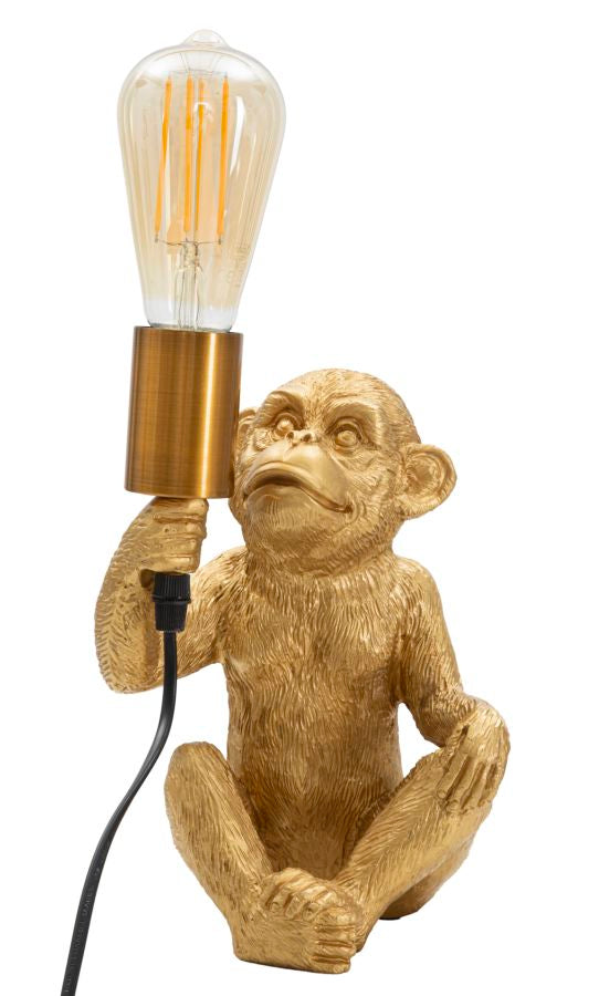Gold Affe Tischlampe