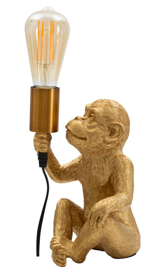 Gold Affe Tischlampe