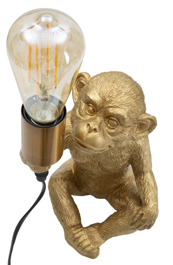 Gold Affe Tischlampe