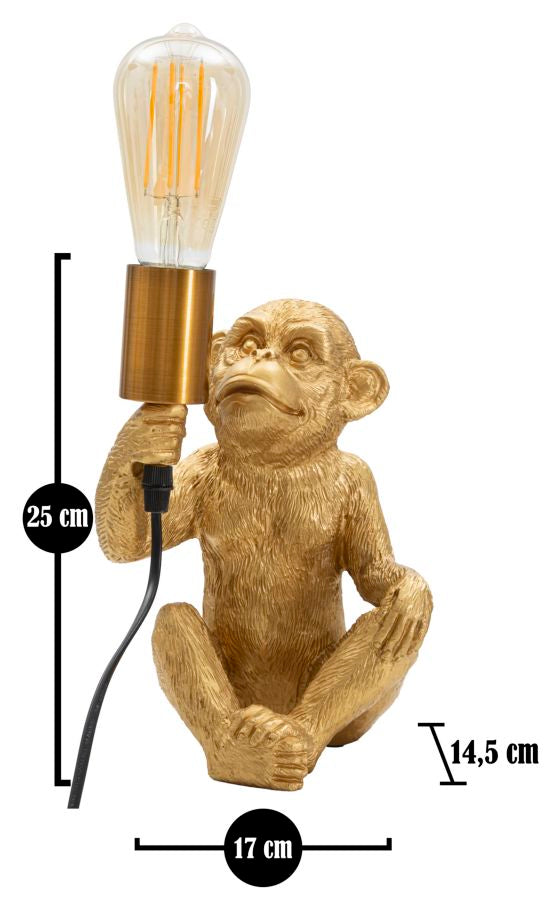 Gold Affe Tischlampe