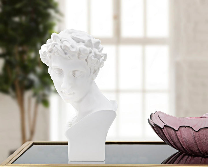 Giuliano de Medici Büste von Michelangelo (Weiße Harzskulptur)