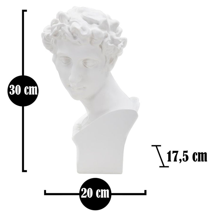 Giuliano de Medici Büste von Michelangelo (Weiße Harzskulptur)