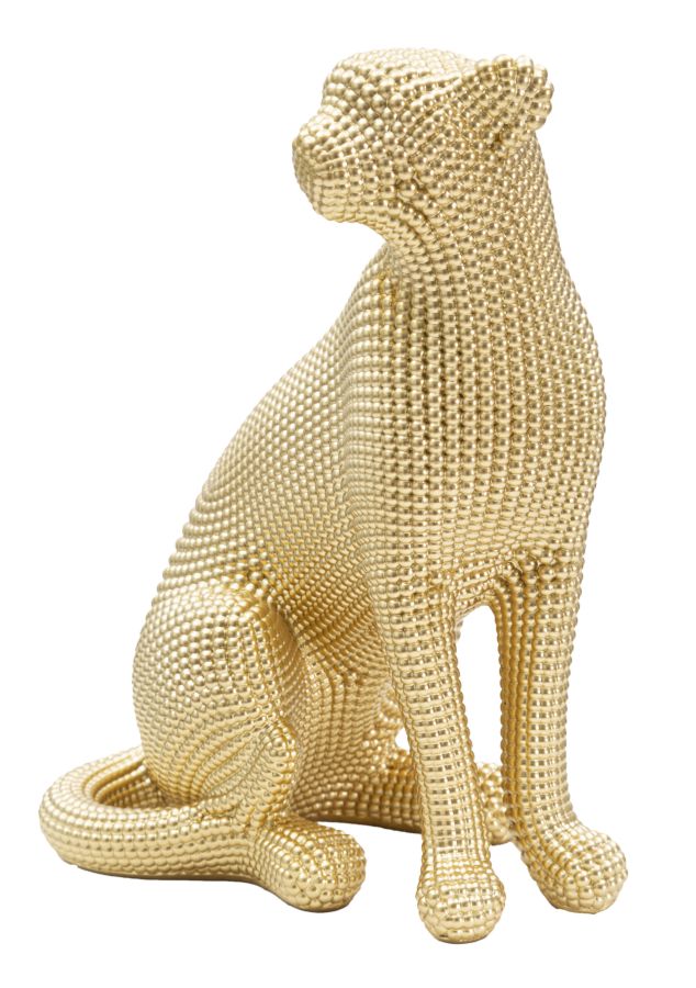 Goldene Leopardenstatue (Moderne Dekoration)