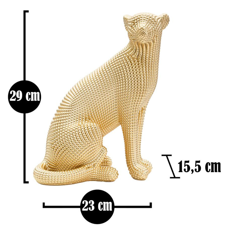 Goldene Leopardenstatue (Moderne Dekoration)