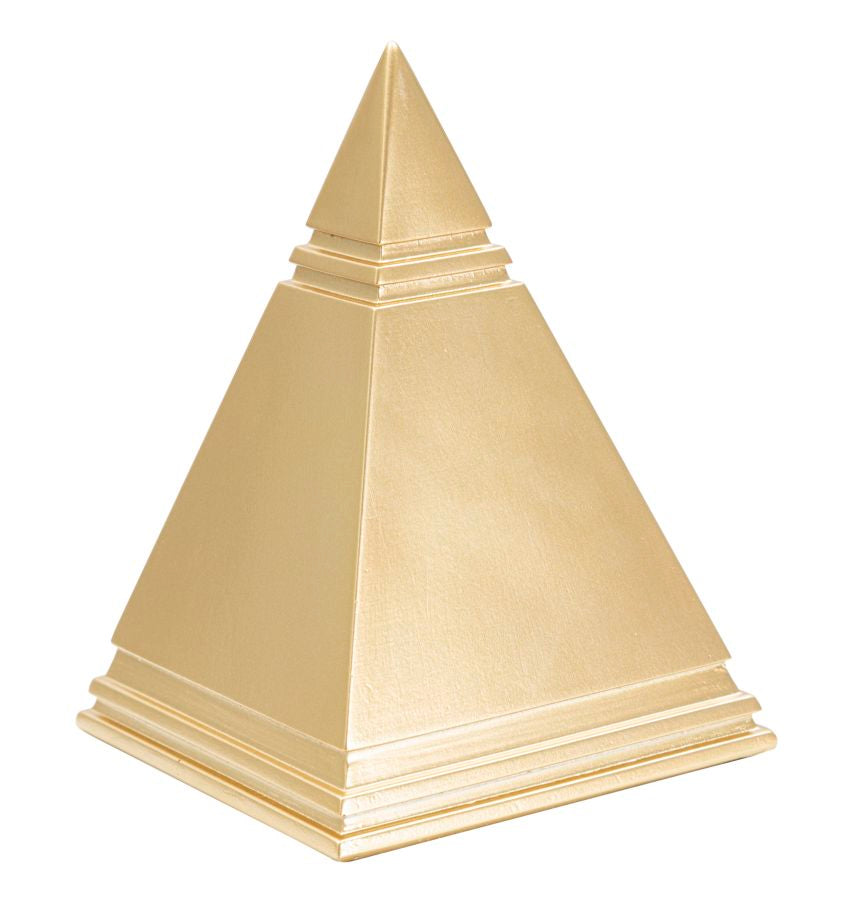 Goldene pyramidenförmige Dekoration (Moderne Skulptur)