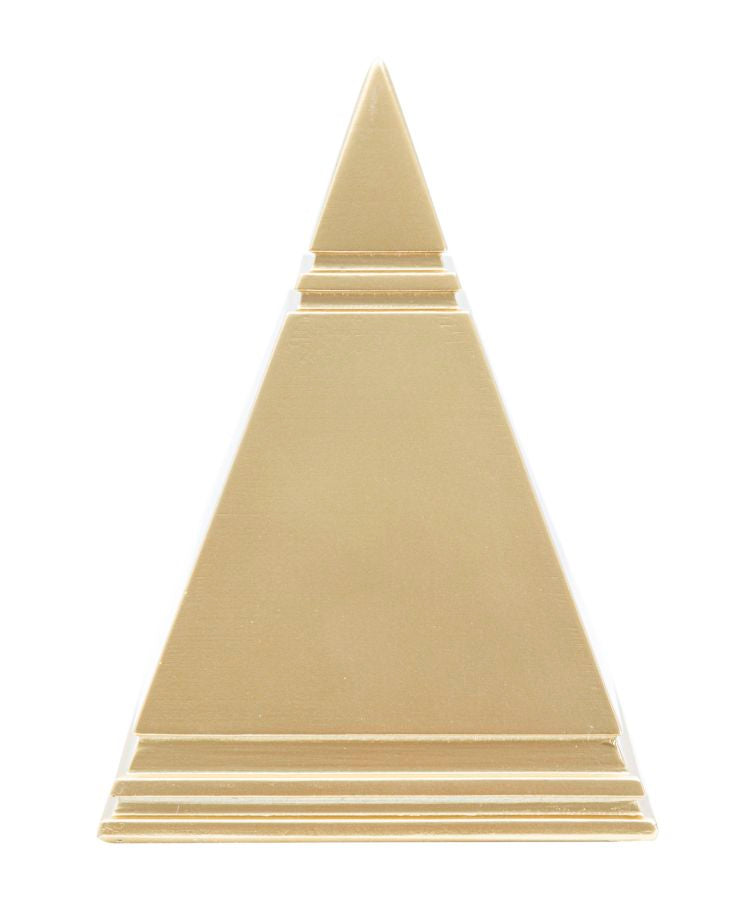 Goldene pyramidenförmige Dekoration (Moderne Skulptur)