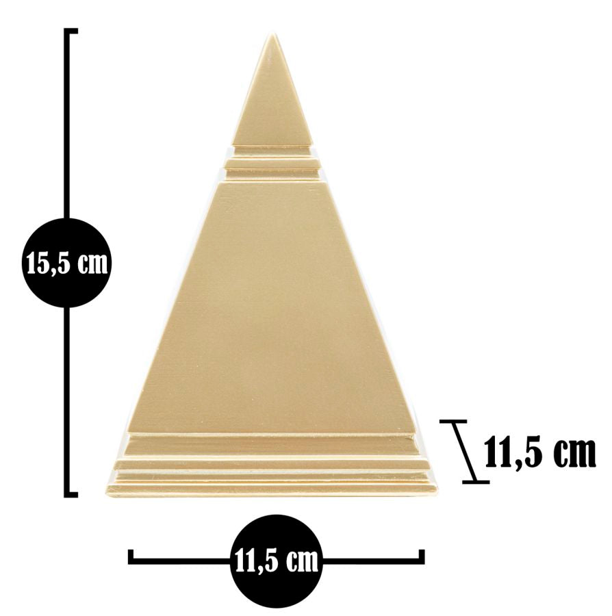 Goldene pyramidenförmige Dekoration (Moderne Skulptur)