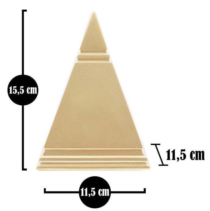 Goldene pyramidenförmige Dekoration (Moderne Skulptur)