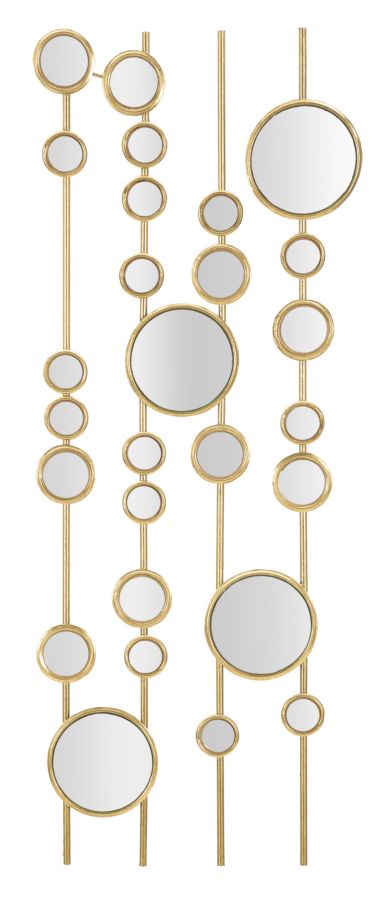 Kleine goldfarbene runde Wanddekoration