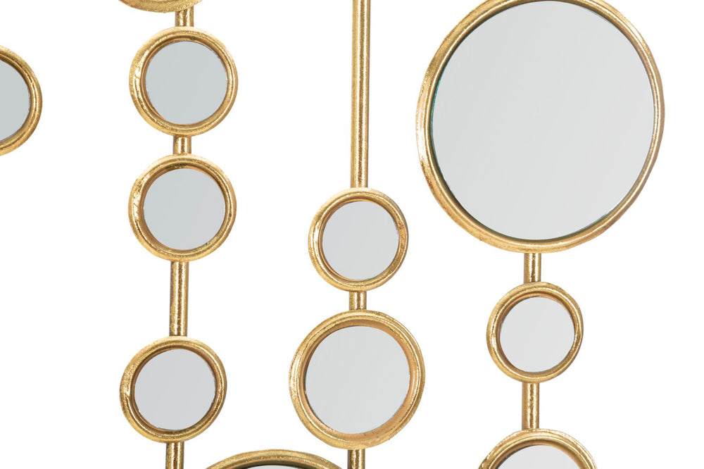 Kleine goldfarbene runde Wanddekoration