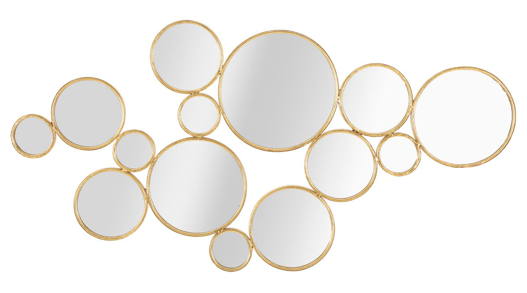 Kleine goldfarbene runde Wanddekoration