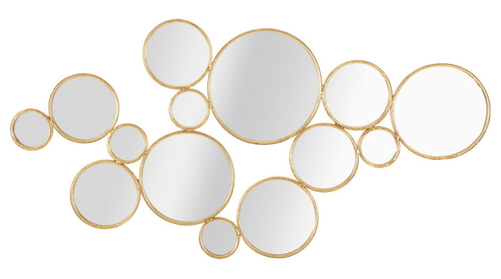 Kleine goldfarbene runde Wanddekoration