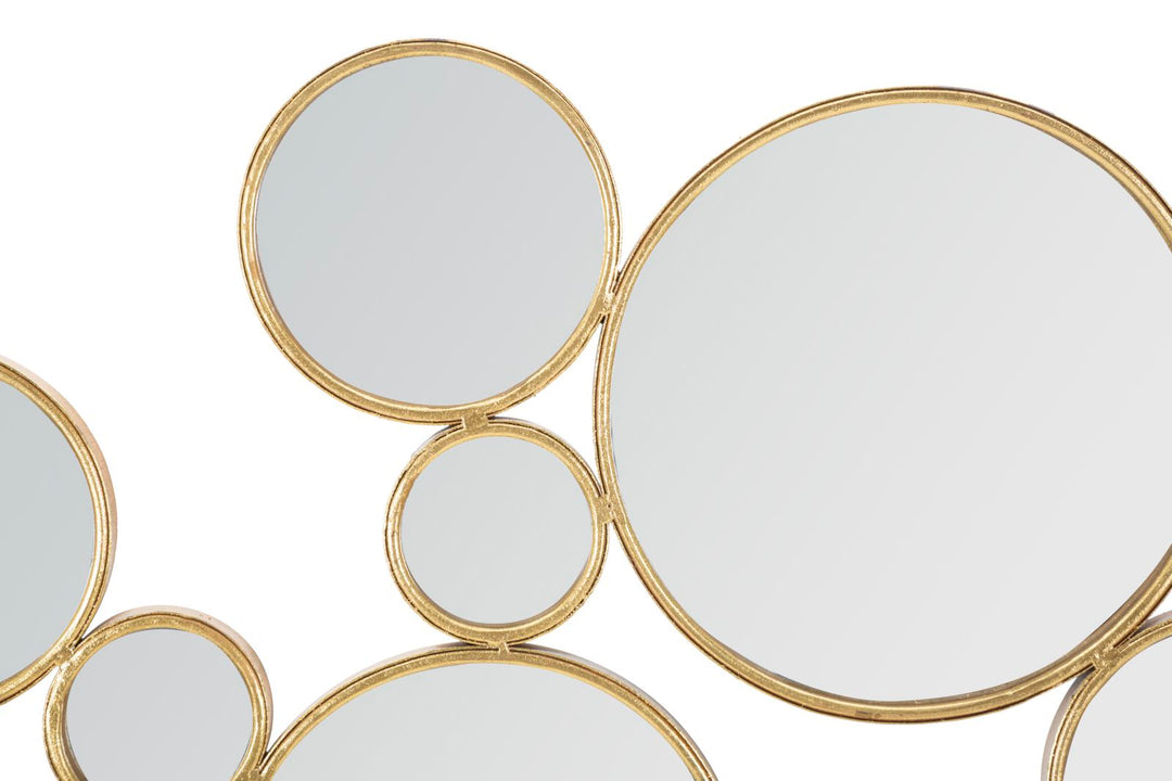 Kleine goldfarbene runde Wanddekoration