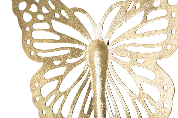 Gold Farbe Schmetterling Wanddekoration 4 Stück Set