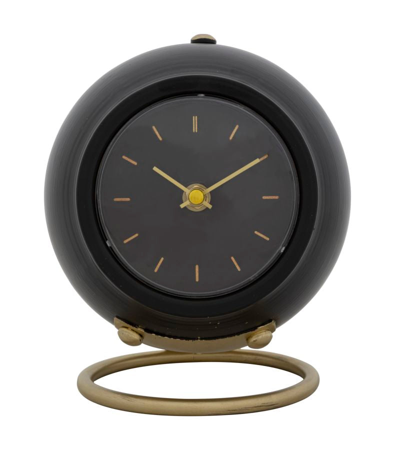 Vintage-Tischuhr in Bronze und Schwarz