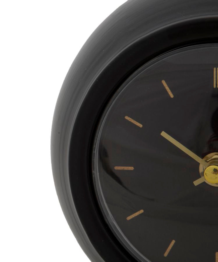 Vintage-Tischuhr in Bronze und Schwarz