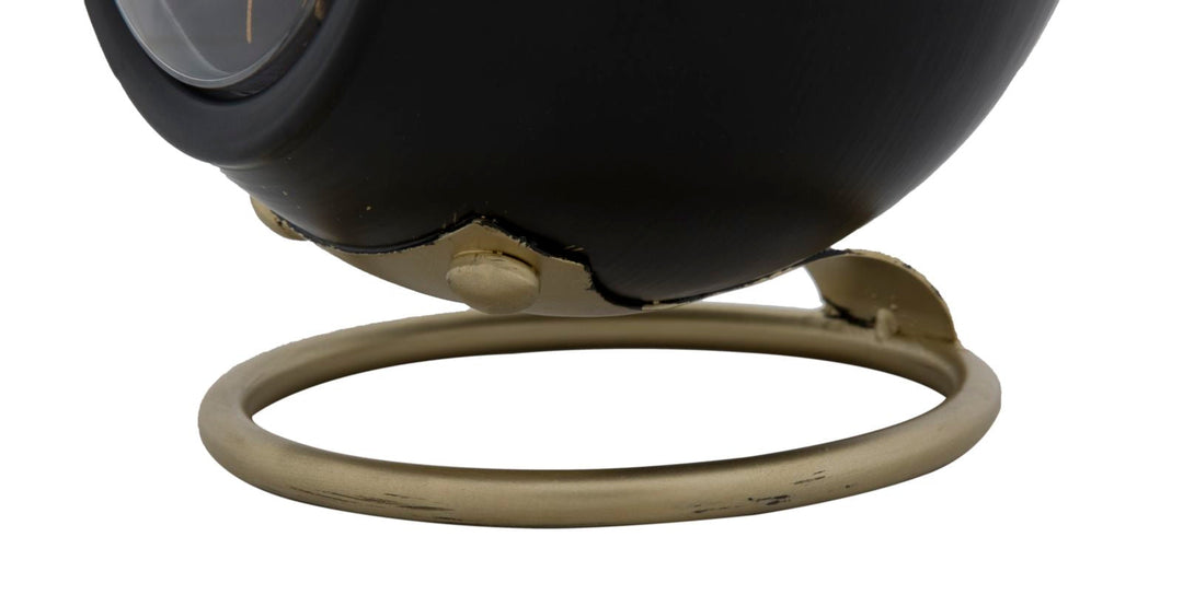 Vintage-Tischuhr in Bronze und Schwarz