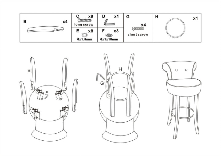 Grau Samt Barhocker Mit Goldbeinen Luxy Counter Chair