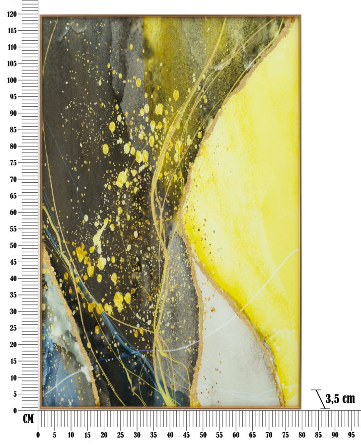 Gold und Schwarz Modernes Glas Wandpaneel