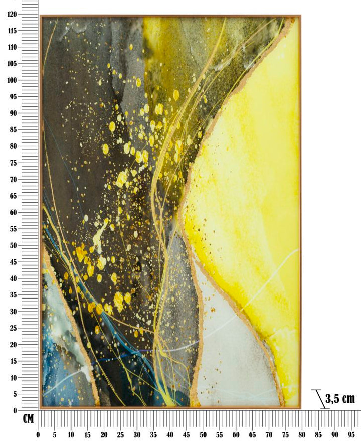 Gold und Schwarz Modernes Glas Wandpaneel