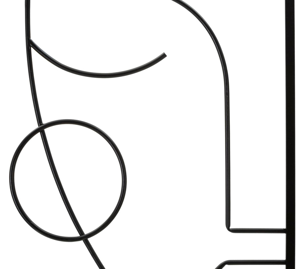 Abstrakte Gesichter aus Metall Wanddekoration 2 Stück Standing Set