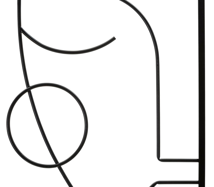 Abstrakte Gesichter aus Metall Wanddekoration 2 Stück Standing Set