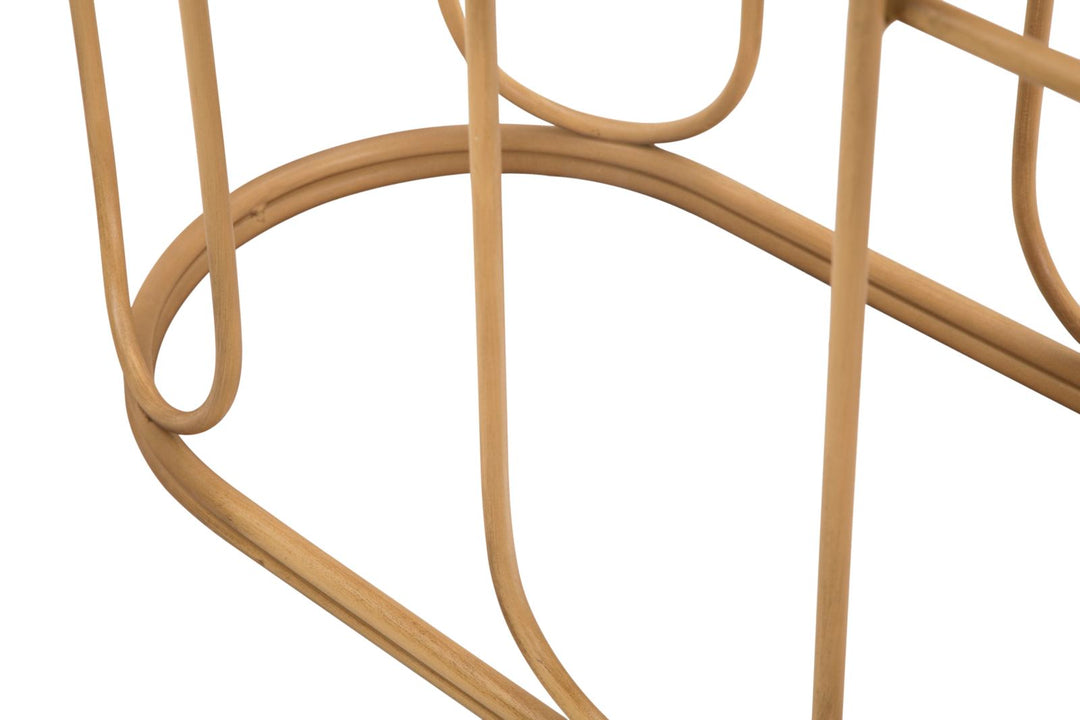 Holz Konsolentisch Lamellendesign Samui Flur
