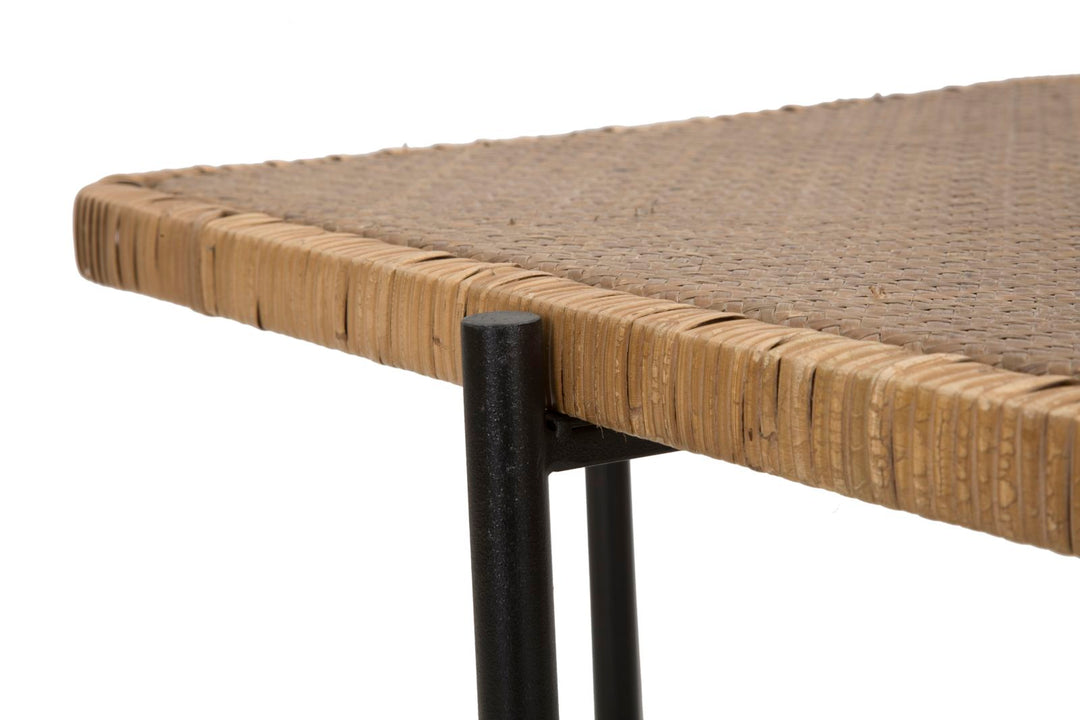 Rechteck Couchtisch Holzplatte Metallrahmen Cebu