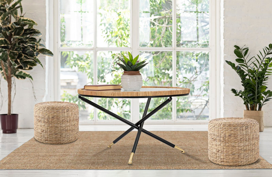 Runder Couchtisch Rattanbasis Saint Barth Rotondo