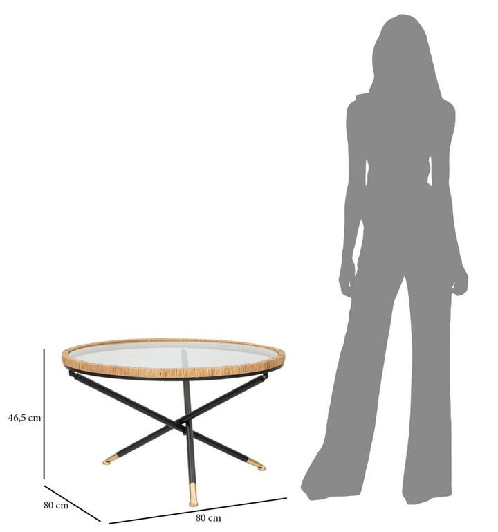 Runder Couchtisch Rattanbasis Saint Barth Rotondo