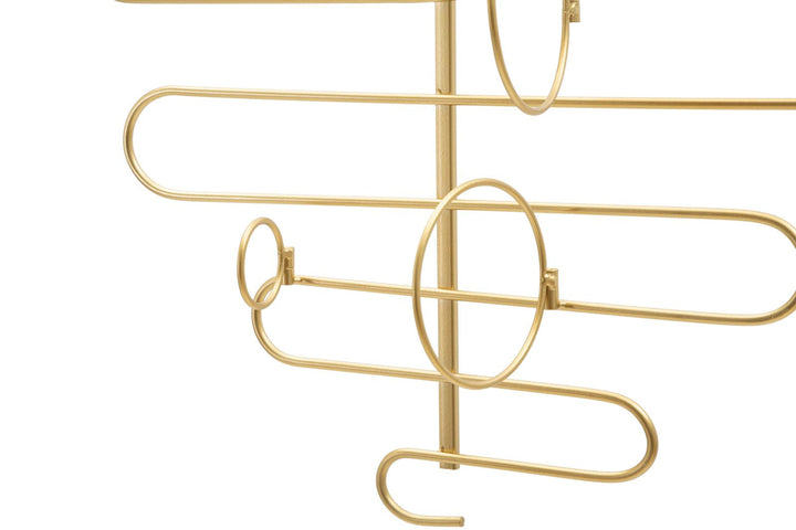Wandflaschenhalter aus Goldmetall
