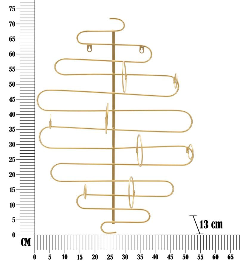 Wandflaschenhalter aus Goldmetall