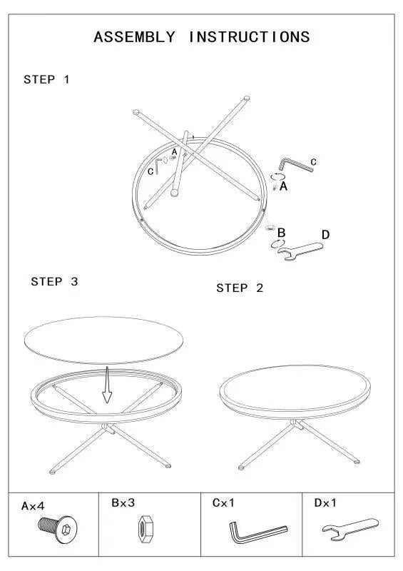 Runder Couchtisch Rattanbasis Saint Barth Rotondo