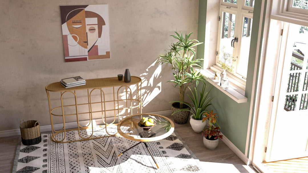 Runder Couchtisch Rattanbasis Saint Barth Rotondo