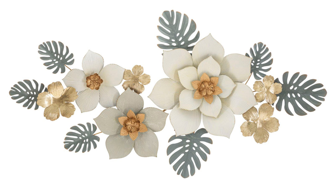 Tropische Blumen und Blattmuster Wanddekoration