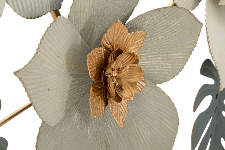 Tropische Blumen und Blattmuster Wanddekoration