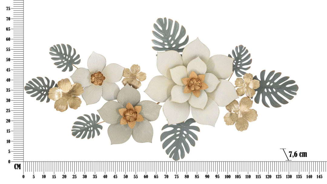 Tropische Blumen und Blattmuster Wanddekoration