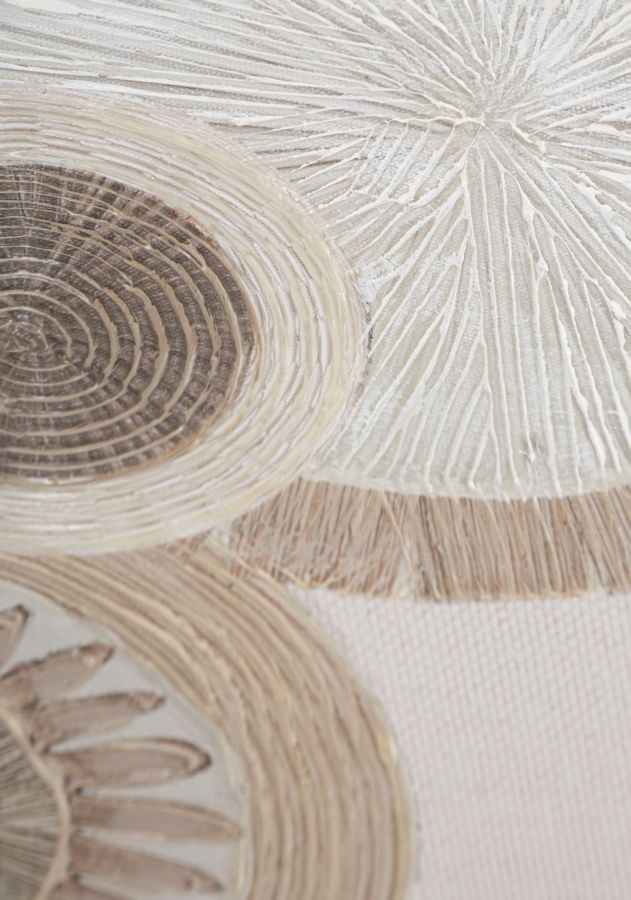 Beige Geometrische Kreise Gemälde