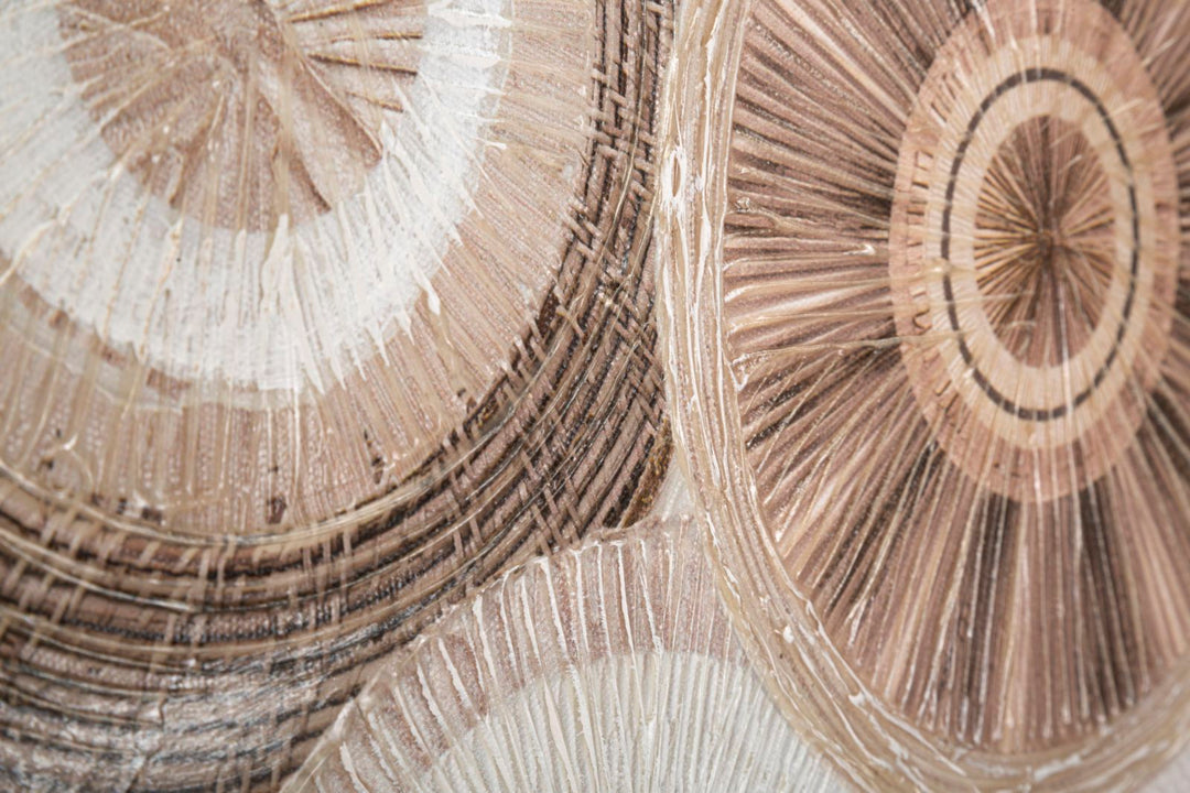 Beige Geometrische Kreise Gemälde