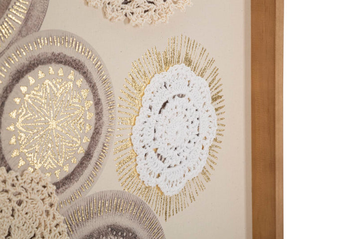 Beige Geometrische Kreise Gemälde