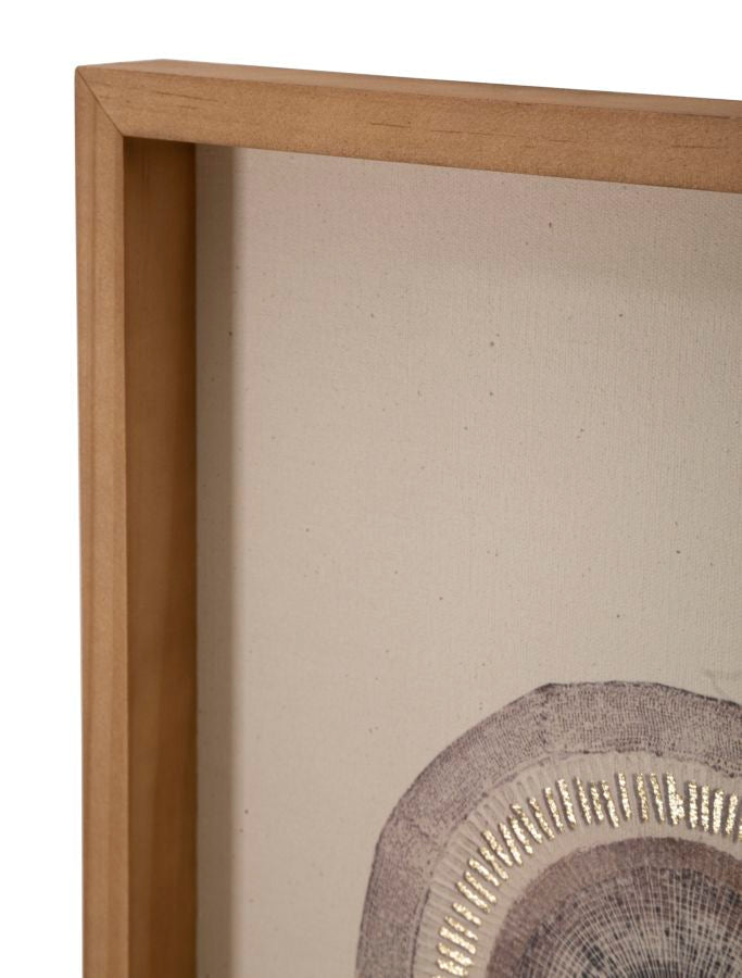Beige Geometrische Kreise Gemälde