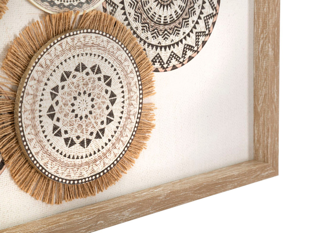 Beige Geometrische Kreise Gemälde