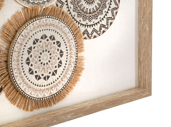 Beige Geometrische Kreise Gemälde
