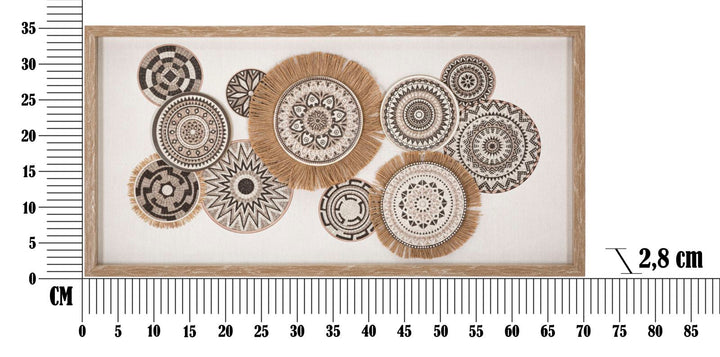 Beige Geometrische Kreise Gemälde