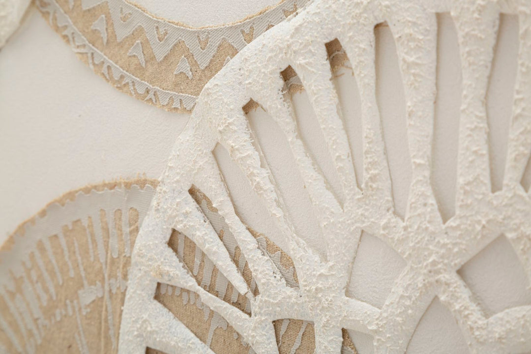 Beige Geometrische Kreise Gemälde